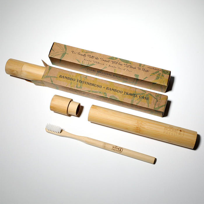 Eco-Friendly Bamboo Toothbrush & Travel Case Set | Multi-Pack Sustainable Oral Care