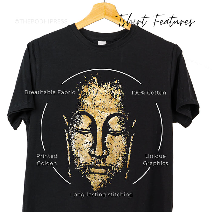 Buddha Mandala Shirt, Buddha T Shirts, 100% Cotton Buddhist Shirt, Buddhaface Top, Buddhist Gift, Mandala Tee, Women Gifts, Men Shirts