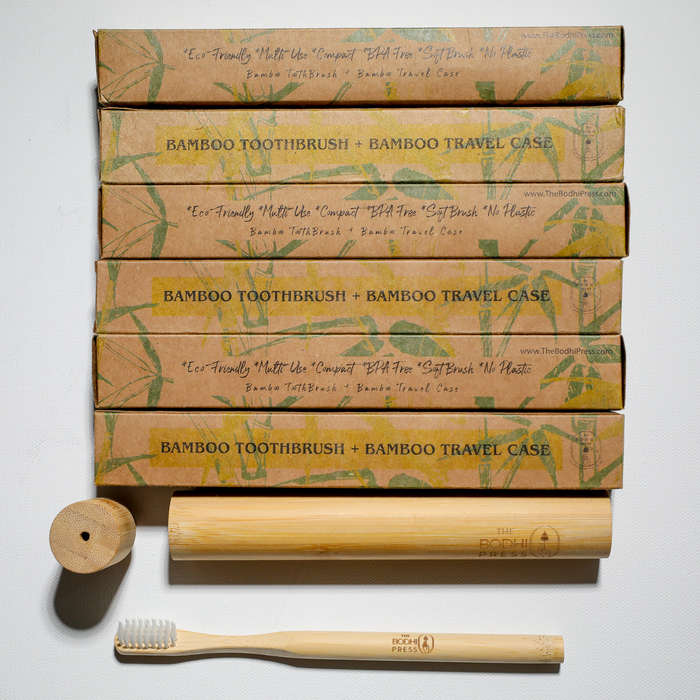 Eco-Friendly Bamboo Toothbrush & Travel Case Set | Multi-Pack Sustainable Oral Care