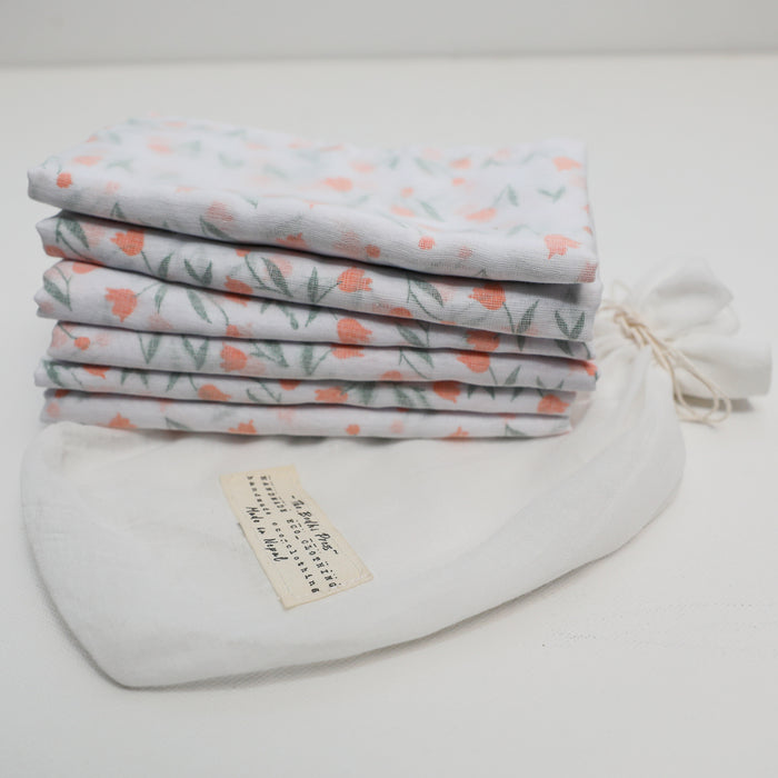 Handmade 100% Organic Cotton Muslin Face Towel I Wash Cloths – Luxuriously Soft & Eco-Friendly