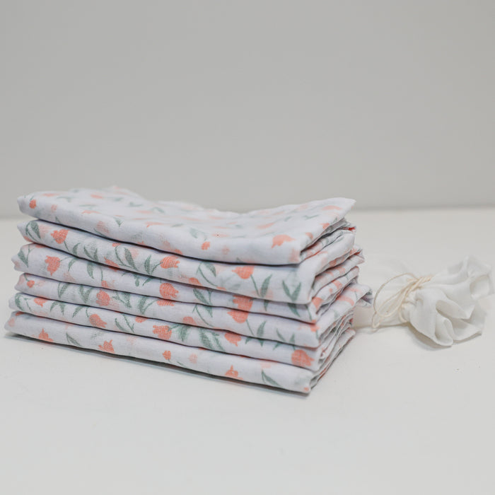 Handmade 100% Organic Cotton Muslin Face Towel I Wash Cloths – Luxuriously Soft & Eco-Friendly