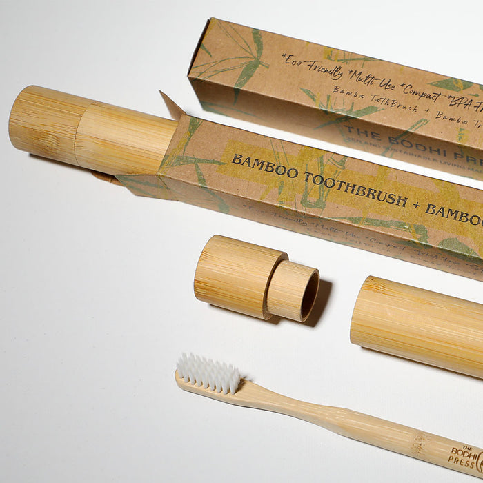 Eco-Friendly Bamboo Toothbrush & Travel Case Set | Multi-Pack Sustainable Oral Care