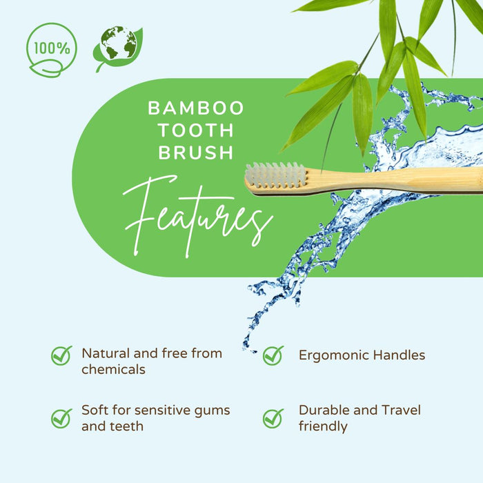 Premium Bamboo Toothbrush & Case Set: Eco-Friendly Oral Care