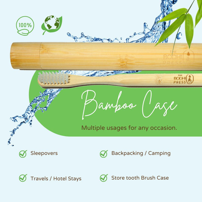 Premium Bamboo Toothbrush & Case Set: Eco-Friendly Oral Care