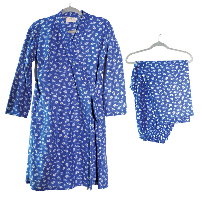 Polar Fleece Robe and Pant 2PC Set - Handmade