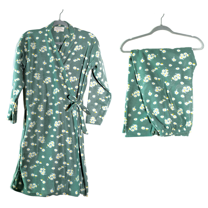 Polar Fleece Robe and Pant 2PC Set - Handmade