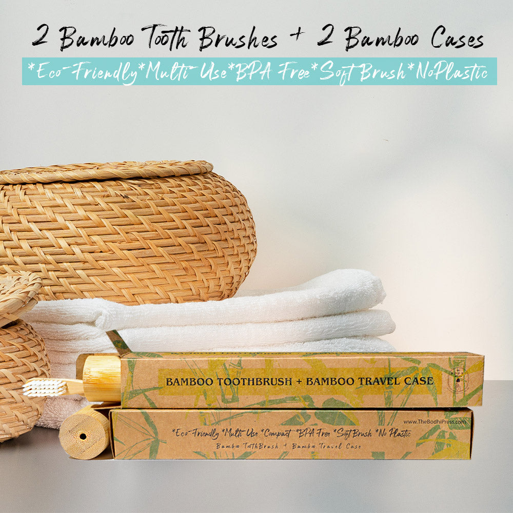 Eco-Friendly Bamboo Toothbrush and Case Set - The Bodhi Press