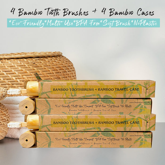 Premium Bamboo Toothbrush & Case Set: Eco-Friendly Oral Care