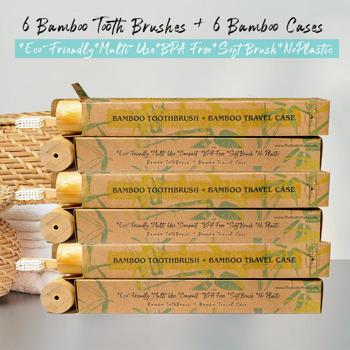 Premium Bamboo Toothbrush & Case Set: Eco-Friendly Oral Care