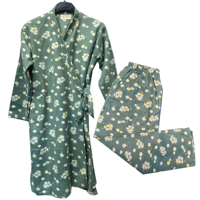 Polar Fleece Robe and Pant 2PC Set - Handmade