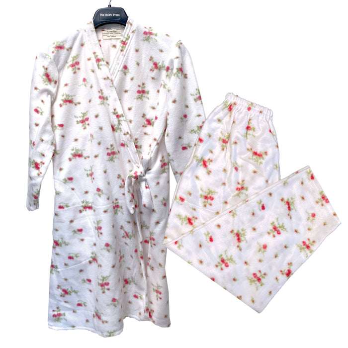 Polar Fleece Robe and Pant 2PC Set - Handmade